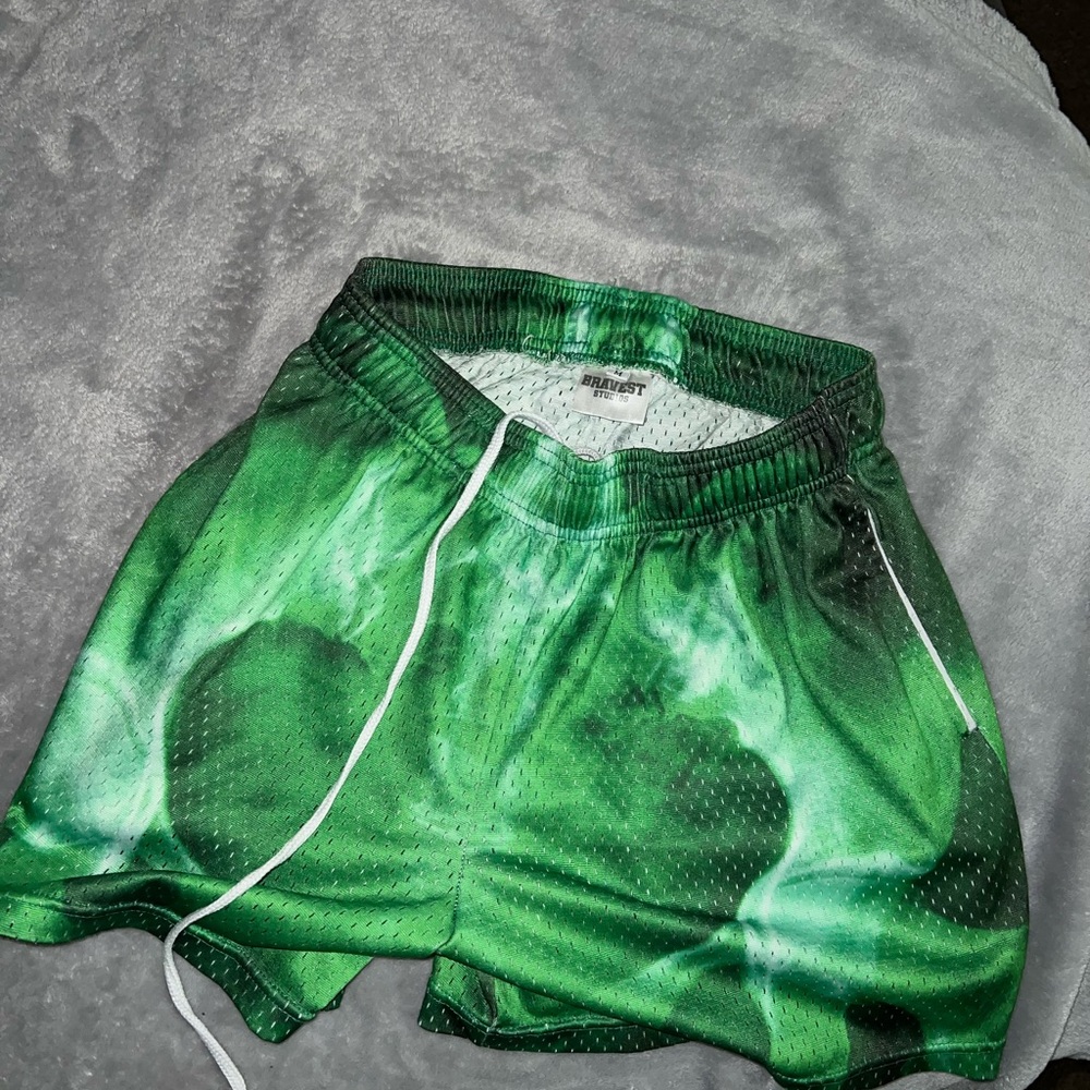 Bravest studios Men Green Athletic Shorts